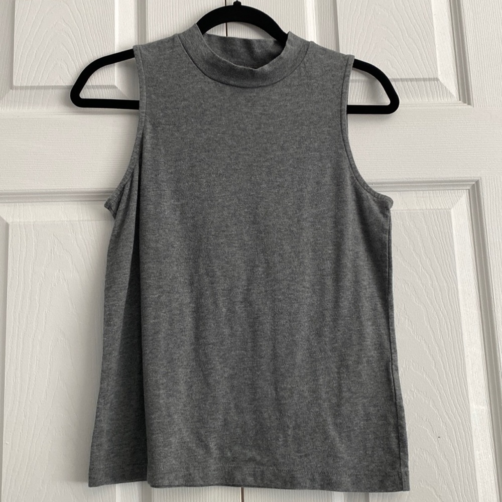 Madewell Mock Neck Tank, Gray